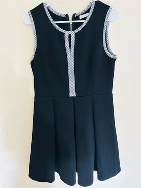 Mebon Sleeveless Dress with White Trim - Classic School & casual dress.